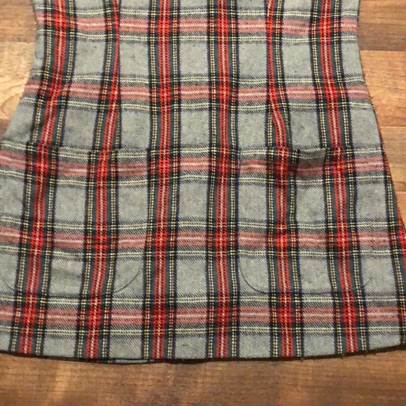 Vintage Mod Plaid Smock Dress - Picture 2 of 3